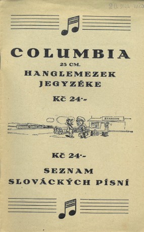 Columbia Seznam slováckých písní 1925