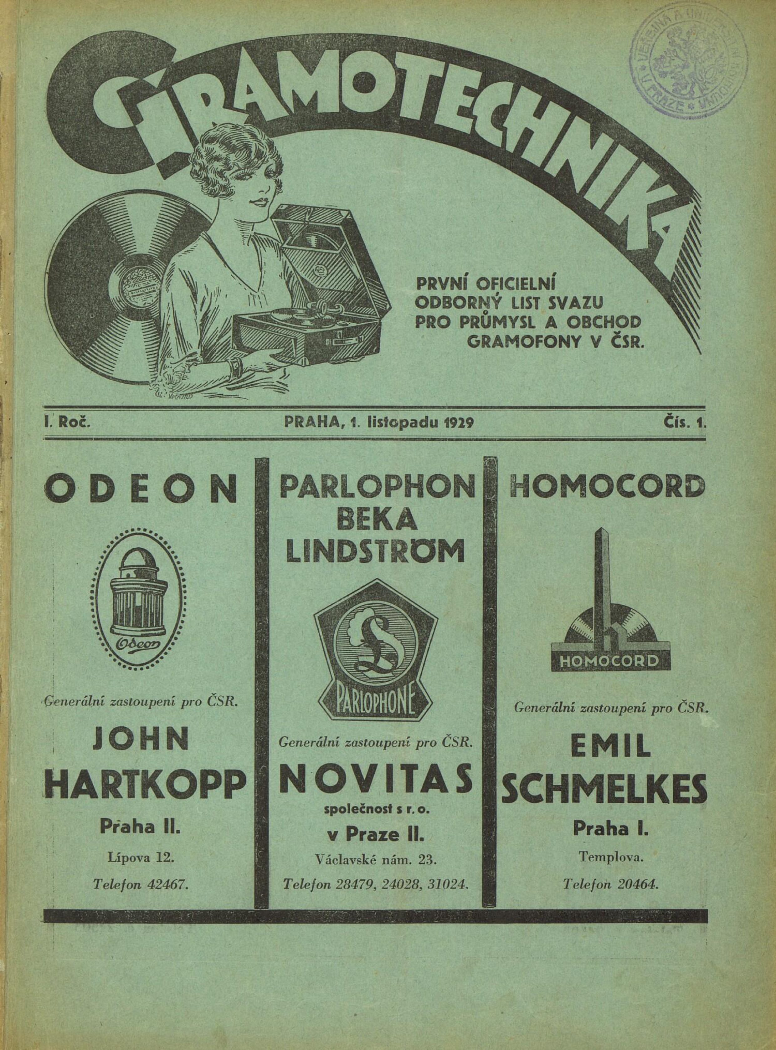 Gramotechnika číslo 1 z roku 1929