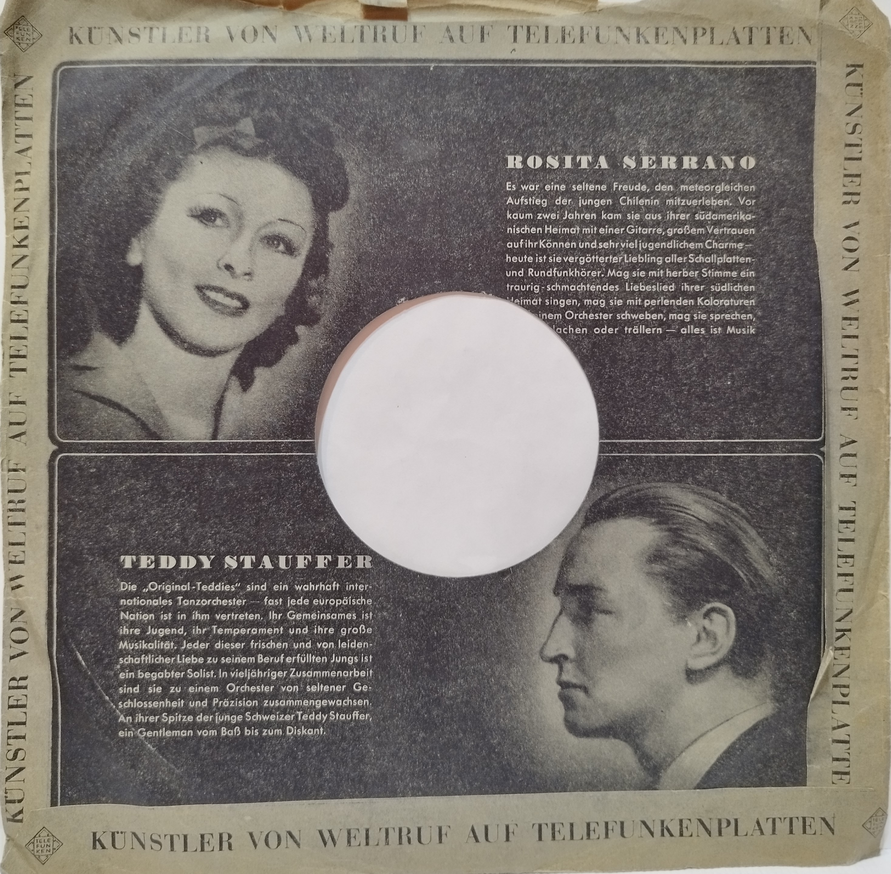 Telefunken obal obrázkový z rokov 1938/1939