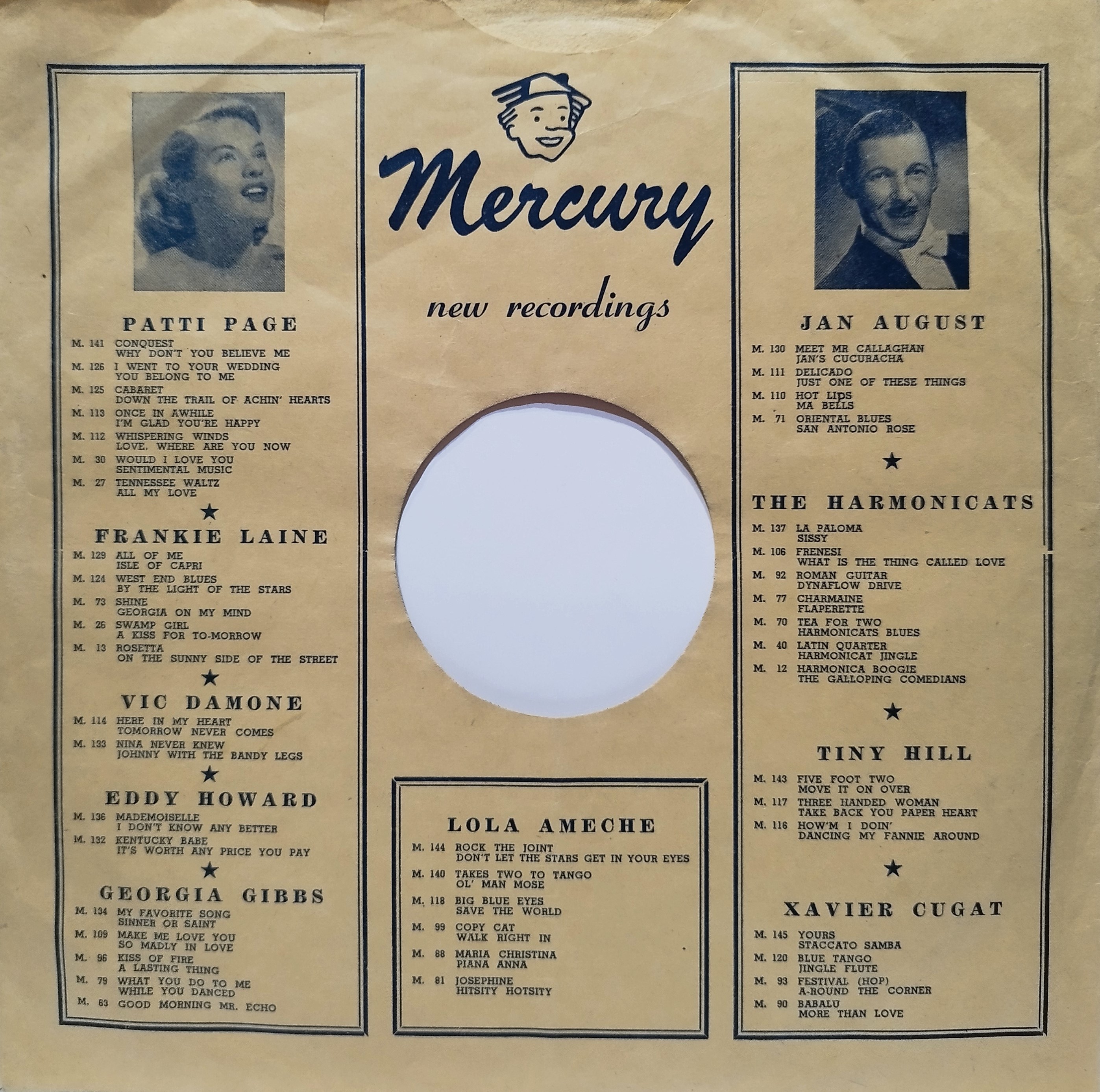 Mercury obal z rokov cca 50. roky 20. st.