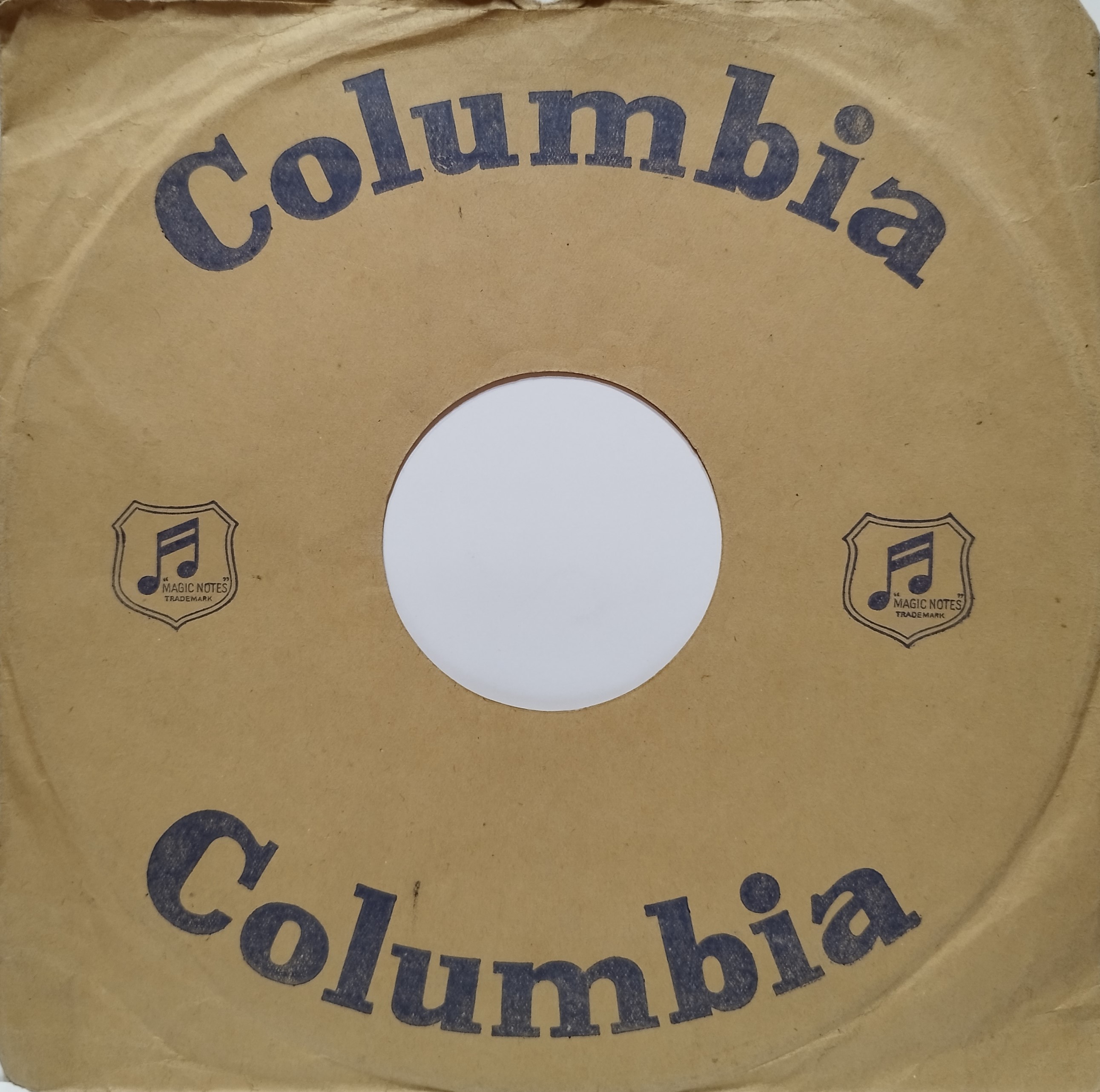 Columbia - obal z polovice 20. rokov 20. storočia, druhá strana