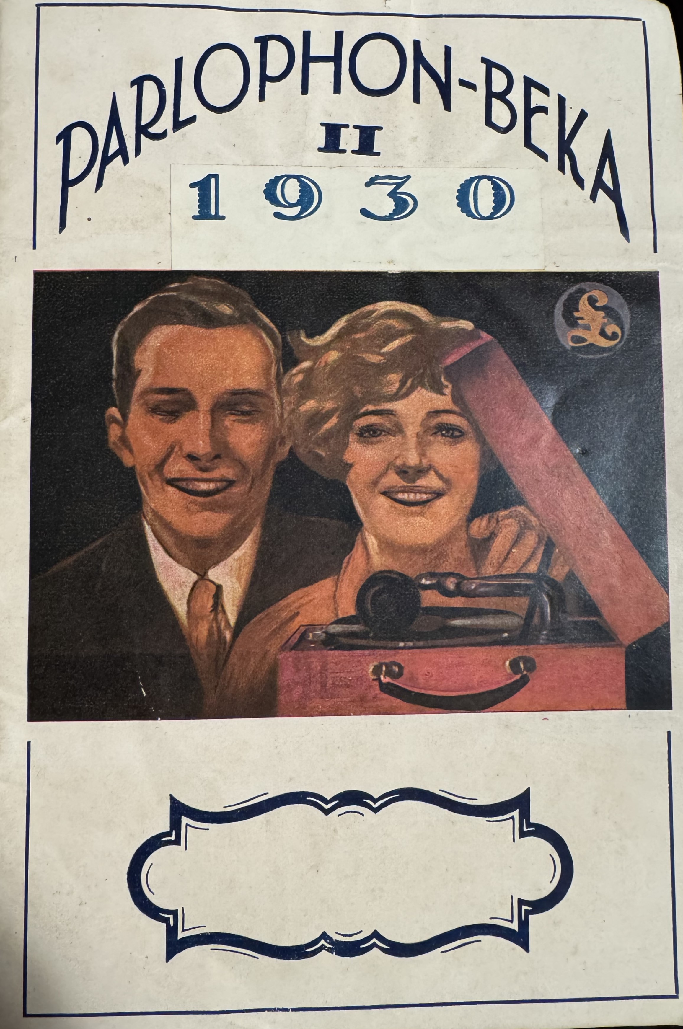 Katalóg platní Parlophon - Beka z roku 1930