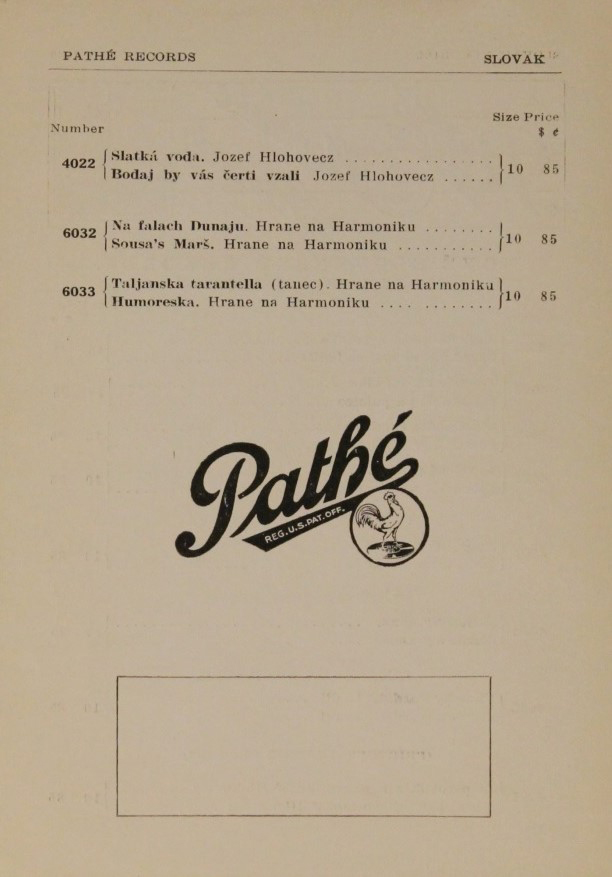 Pathé Slovenské Recordy May 1920, strana 2