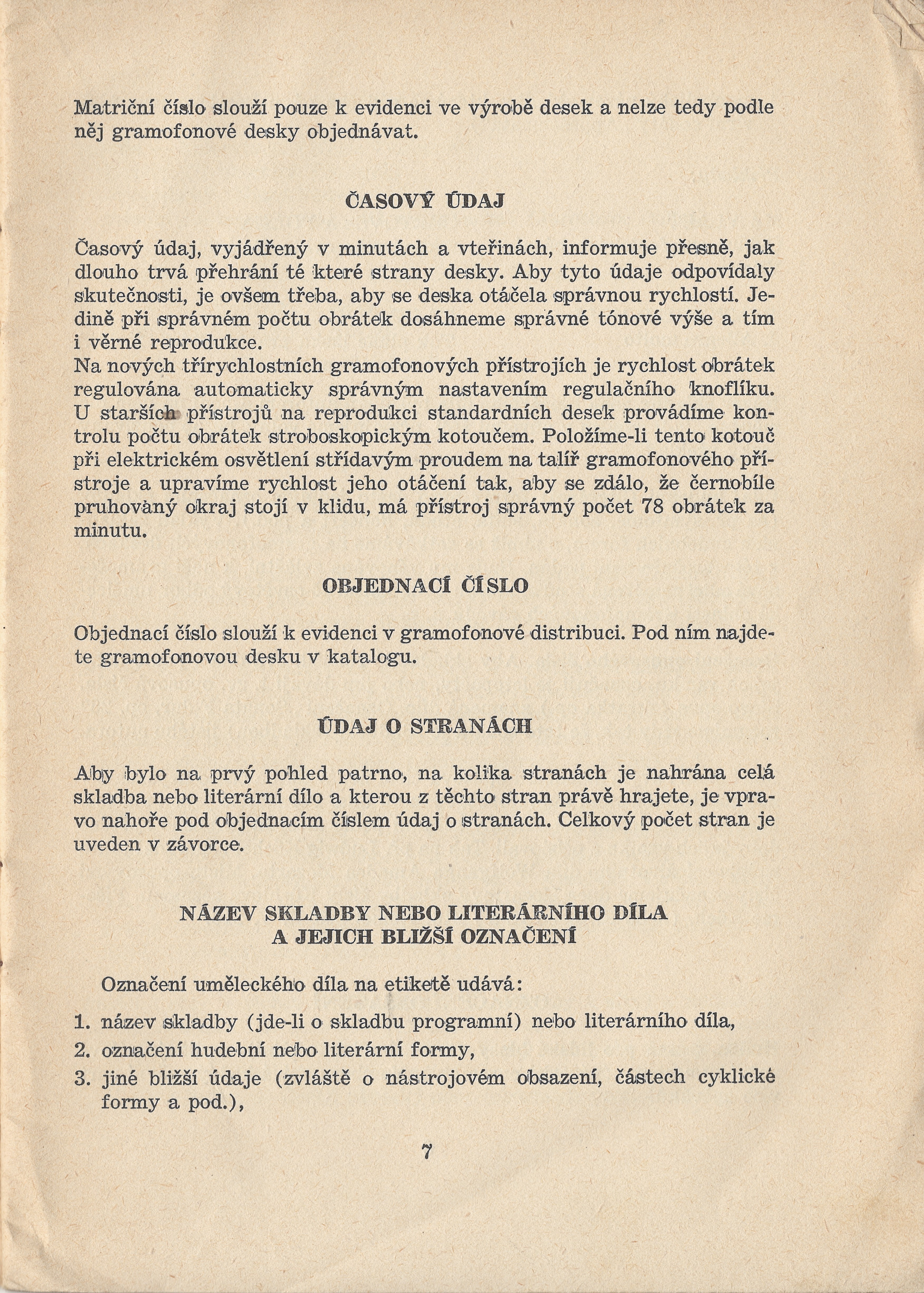 ŠEDA, Jaroslav. Co je na etiketě gramofonové desky (1957) strana 7