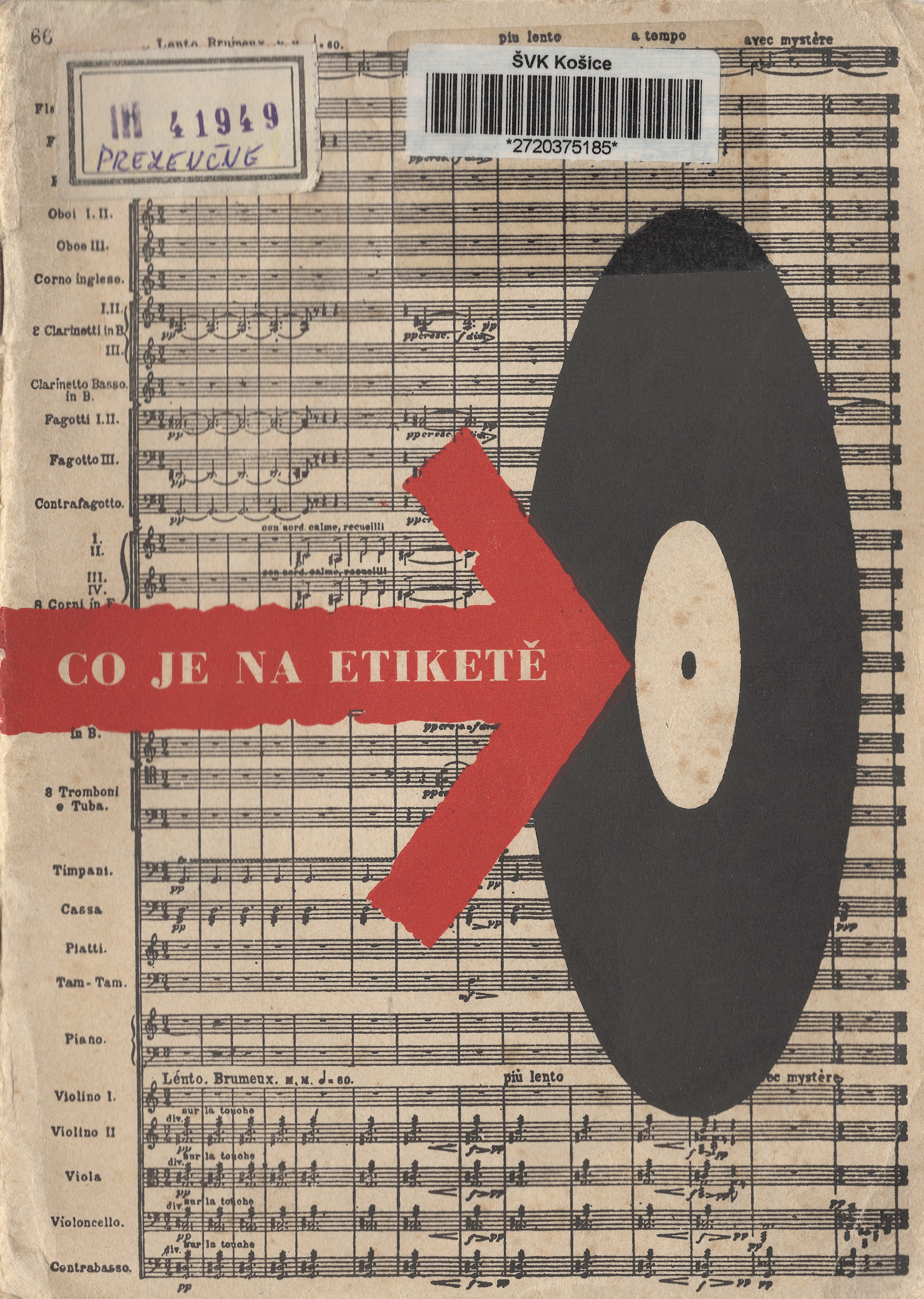 ŠEDA, Jaroslav. Co je na etiketě gramofonové desky (1957)