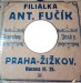 Obal s reklamou predajcu Anton Fučík